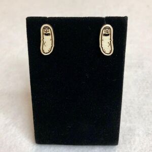 Rick and Morty Pickle Rick Wood Stud Earrings
